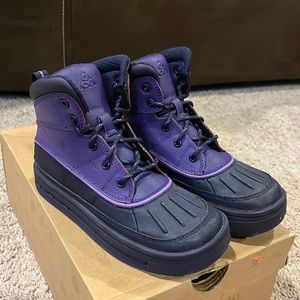 Nike Woodside Duck Boots new 524877 500 TD C Purple Girls Size 13.5